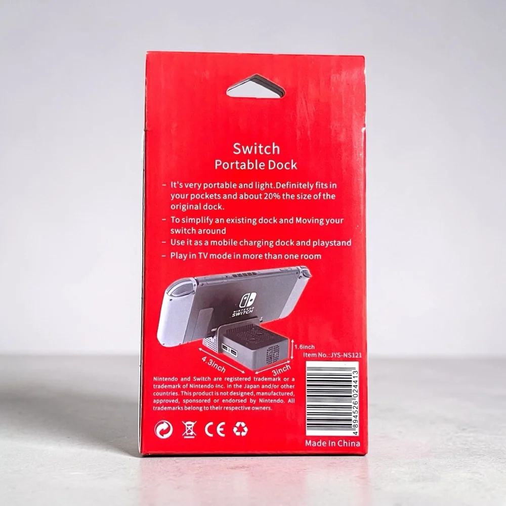New Portable Dock compact Nintendo Switch charging station
